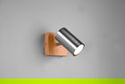 Aplica de perete Marley, TRIO, 9x12x16 cm, 15W, 1x GU10, metal, argintiu mat/natur