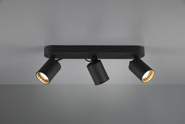 Plafoniera Pago, TRIO, 41x7x15 cm, 35W, 3x GU10, metal, negru mat