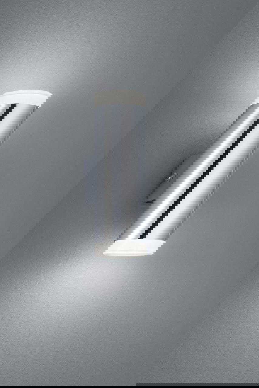 Aplica de perete Ray, TRIO, 5.2x8x16.6 cm, 4W, 2x SMD, plastic, argintiu