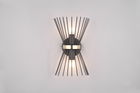 Aplica de perete Rod, RL, 21x13x31 cm, 40W, 2x E14, metal, negru/auriu