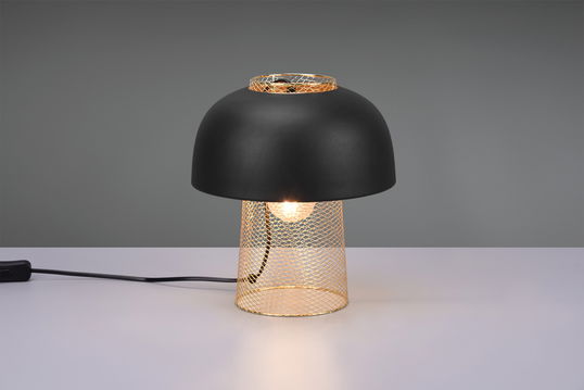 Lampa de masa Punch, RL, 25x28 cm, 25W, 1x E27, metal, negru mat