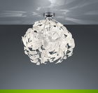 Plafoniera Leavy, RL, 38x58 cm, 28W, 1x E27, metal, alb/argintiu