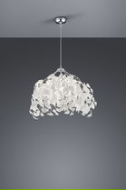Lustra Leavy, RL, 38x150 cm, 28W, 1x E27, metal, alb/argintiu