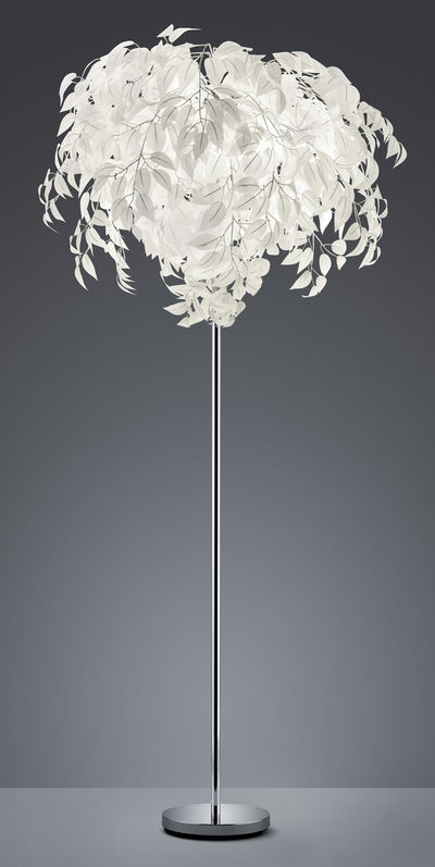 Lampadar Leavy, RL, 70x180 cm, 28W, 3x E14, metal, alb/argintiu