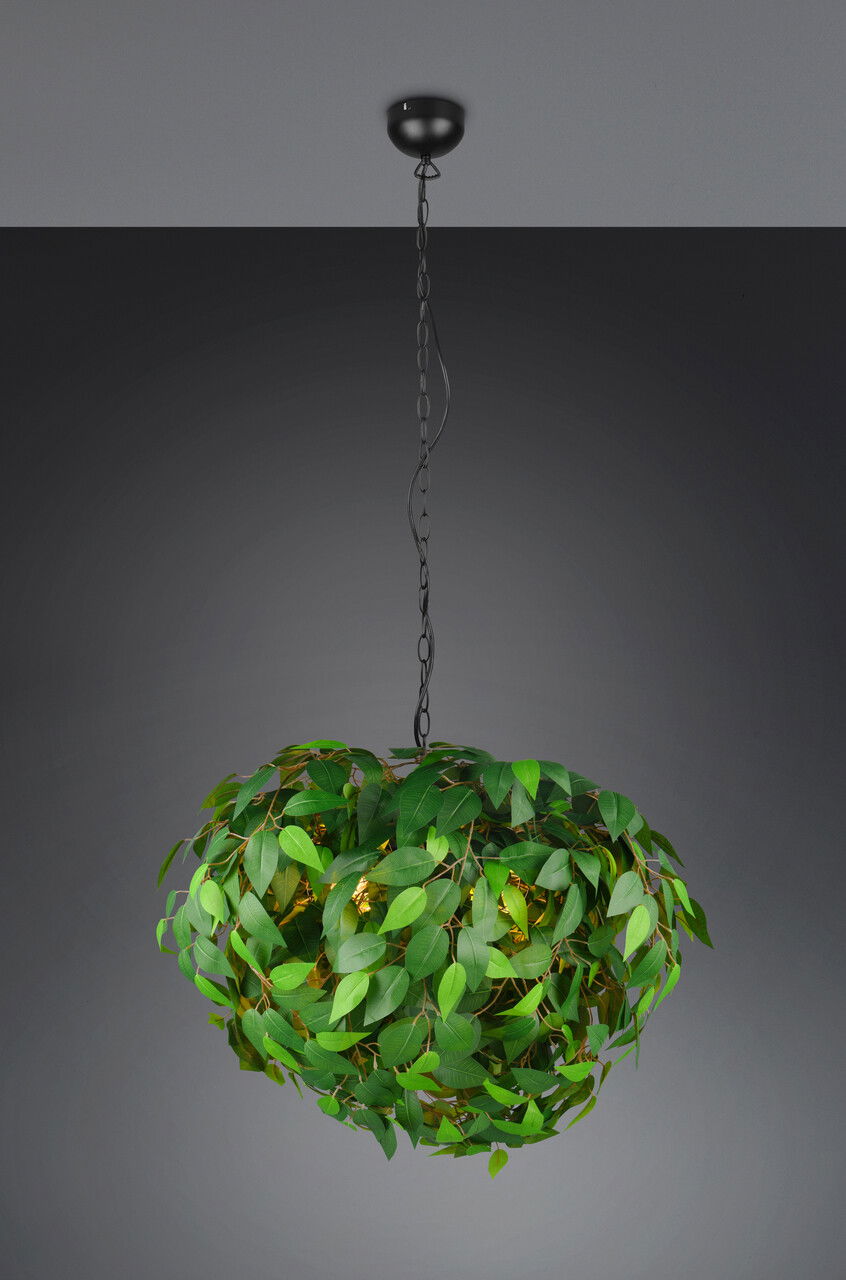Lustra Leavy, RL, 70x150 cm, 28W, 4x E14, metal, verde