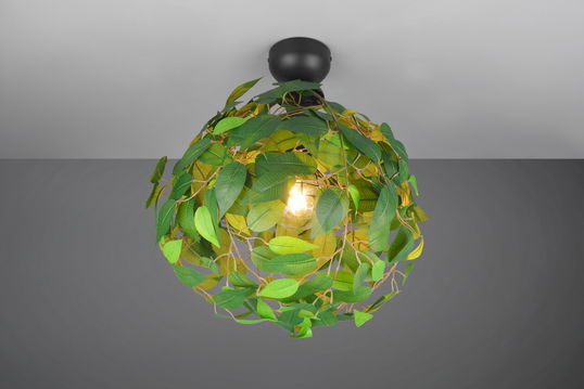 Plafoniera Leavy, RL, 38x58 cm, 28W, 1x E27, metal, verde