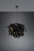 Candelabru Leavy, RL, 70x150 cm, 28W, 4x E14, metal, negru mat/auriu