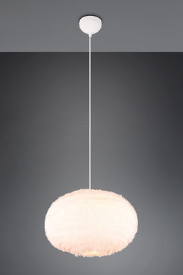 Lustra Furry, RL, 50x150 cm, 10W, 1x E27, plus sintetic, alb