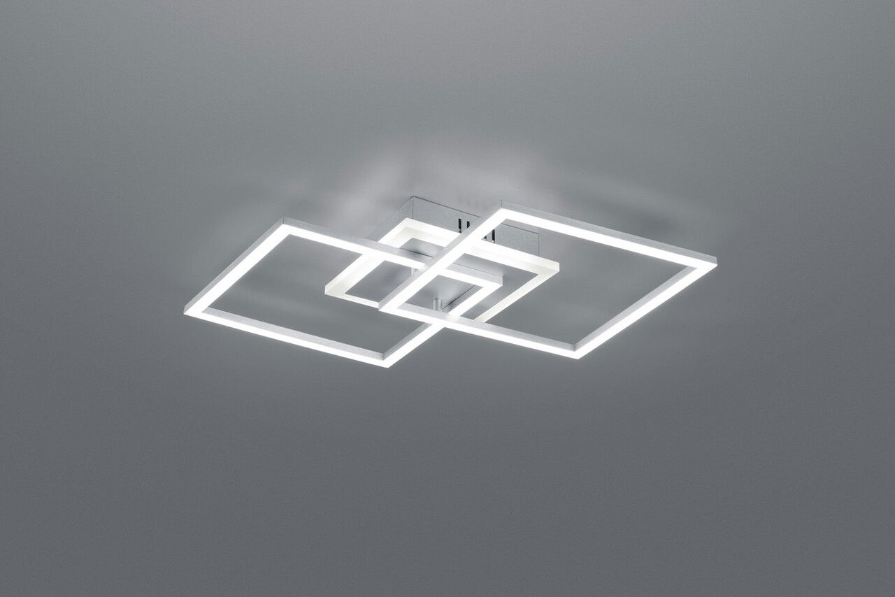 Plafoniera Venida, RL, 57.5x35.5x7.5 cm, 25W, 1x SMD, metal, gri