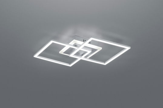 Plafoniera Venida, RL, 57.5x35.5x7.5 cm, 25W, 1x SMD, metal, gri