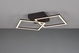 Plafoniera Trail, RL, 44.5x39.5x6.9 cm, 20W, 1x SMD, metal, negru mat