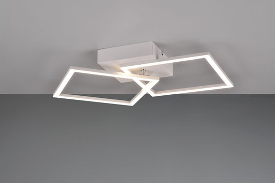 Plafoniera Trail, RL, 44.5x39.5x6.9 cm, 20W, 1x SMD, metal, alb mat