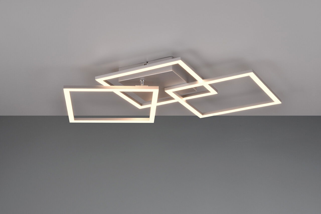 Plafoniera Trail, RL, 52.5x52.5x7 cm, 31W, 1x SMD, metal, gri