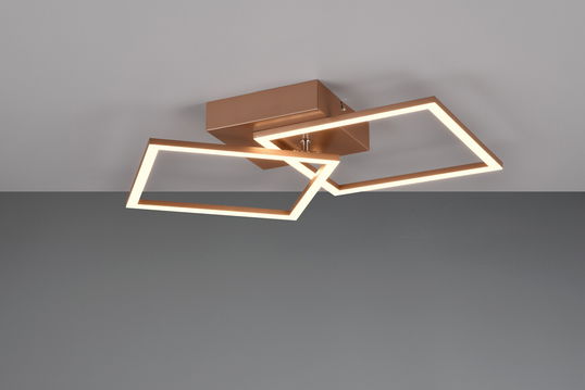 Plafoniera Trail, RL, 44.5x39.5x7 cm, 20W, 1x SMD, metal, bronz