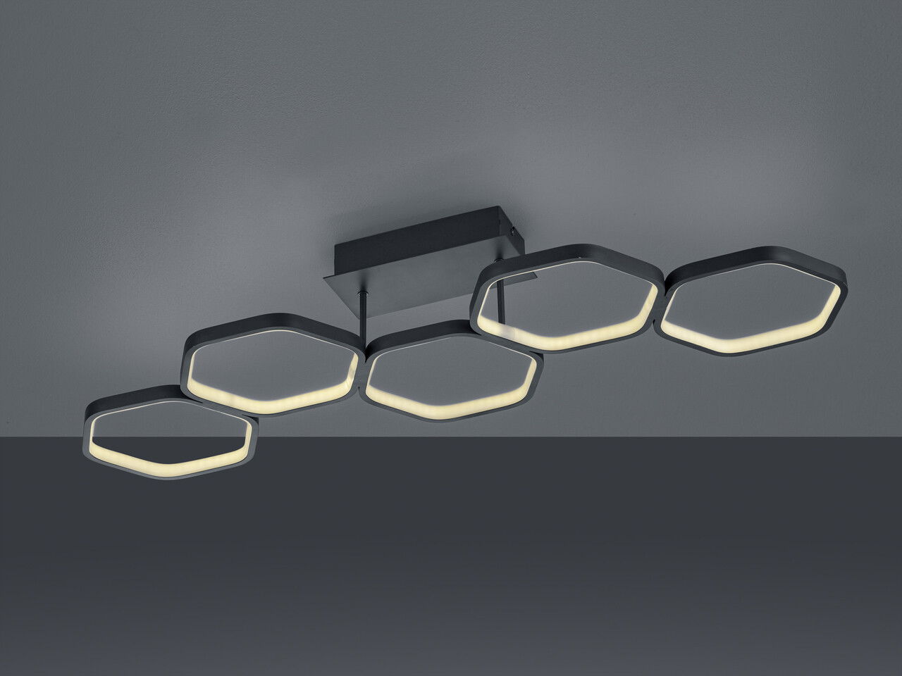 Plafoniera Vigo, RL, 90x30x15 cm, 24W, 1x SMD, metal, negru