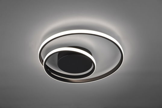 Plafoniera Zibal, RL, 39x7 cm, 22W, 1x SMD, metal, negru mat