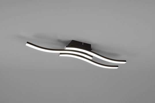 Plafoniera Route, RL, 56x12x7 cm, 5W, 3x SMD, metal, negru
