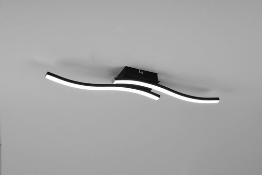 Plafoniera Route, RL, 56x9x7 cm, 5W, 2x SMD, metal, negru mat