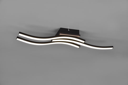 Plafoniera Route, RL, 56x12x7 cm, 5W, 3x SMD, MDF, natur/negru