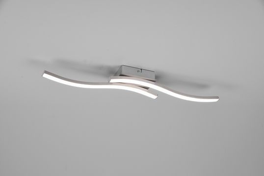Plafoniera Route, RL, 56x9x7 cm, 5W, 2x SMD, metal, argintiu