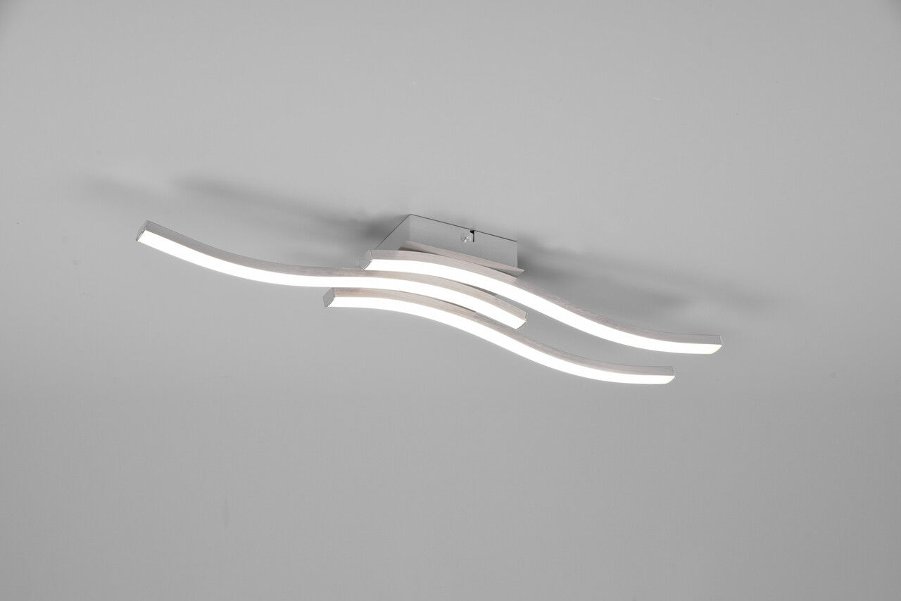 Plafoniera Route, RL, 56x12x7 cm, 5W, 3x SMD, metal, argintiu