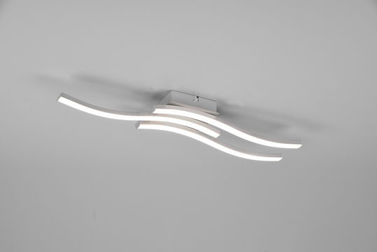 Plafoniera Route, RL, 56x12x7 cm, 5W, 3x SMD, metal, argintiu