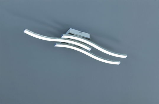 Plafoniera Route, RL, 56x12x7 cm, 5W, 3x SMD, metal, argintiu mat