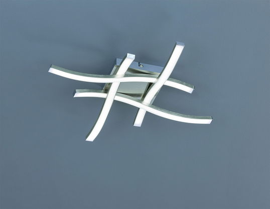 Plafoniera Route, RL, 46x46x7 cm, 5W, 4x SMD, metal, argintiu