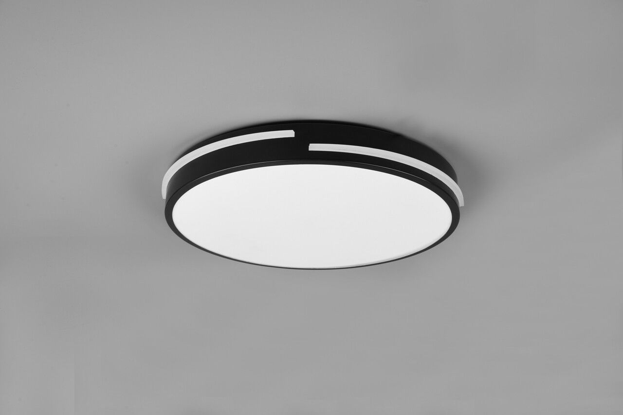 Plafoniera Tacoma, RL, 40x5.3 cm, 24W, 1x SMD, metal, negru mat