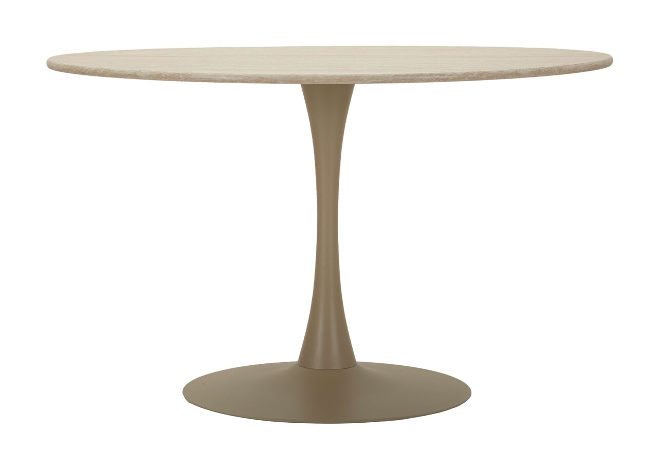 Masa dining Stockholm, Mauro Ferretti, 120x120x86 cm, MDF/fier, crem
