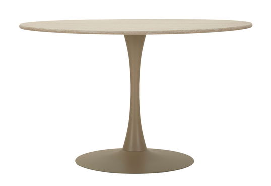 Masa dining Stockholm, Mauro Ferretti, 120x120x86 cm, MDF/fier, crem