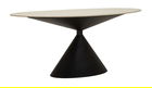 Masa dining Space, Mauro Ferretti, 180x90x76 cm, MDF/fier, crem/negru