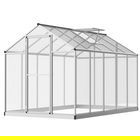 Outsunny Seră de Grădină 3 x 2 m Aluminiu Policarbonat 5,5 m² Fundație Fereastră locket | Aosom Romania