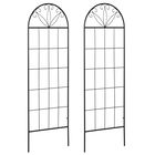 Outsunny Trelis pentru grădină set de 2 suport pentru plante agățătoare din metal - 51 x 152 cm negru | Aosom Romania