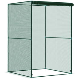 Outsunny Jaula de Cultivo para Plantas 120x120x180 cm cu Ușă Enrollabilă și Structură din Oțel pentru Grădină Terrasă Culoare Verde | Aosom Romania