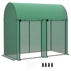 Outsunny Seră de grădină 2 m² seră pentru roșii 2 uși cu fermoar înfășurate oțel PE densitate mare anti-UV 2 x 1 x 1,78 m verde | Aosom Romania