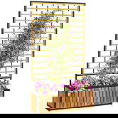 Outsunny Jardiniere cu trei pat înalt de grădină orificii de drenaj din lemn de salcâm industrie 74 x 27 x 131 cm tec | Aosom Romania