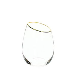 Set 6 pahare Margot, Andrea Fontebasso, 440 ml, sticla, auriu/transparent