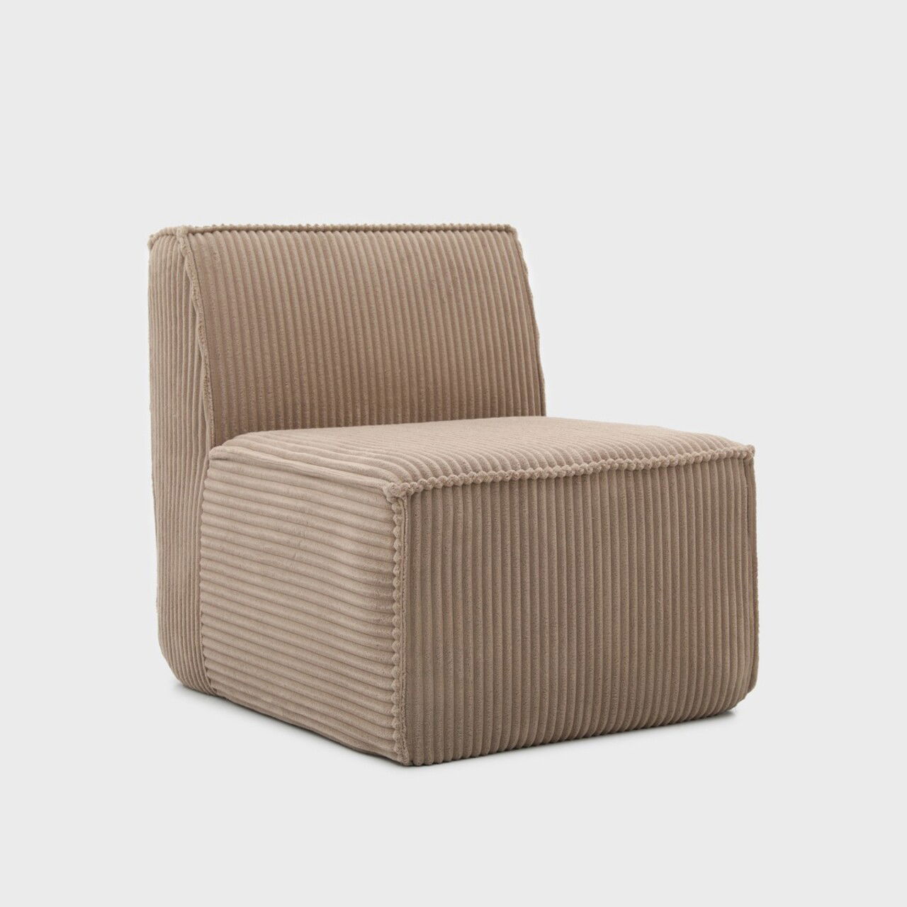 Fotoliu modular Likke, Homla, 88x73x73 cm, catifea din poliester, bej