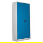 Dulap de depozitare cu incuietoare, Shelvoria, Js1001Ma, 92x198x40 cm, Otel, Gri/Albastru