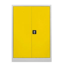 Dulap de depozitare cu incuietoare, Shelvoria, Js1002Sa, 92x130x40 cm, Otel, Gri / Galben