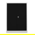 Dulap de depozitare cu incuietoare, Shelvoria, Js1002Sı, 92x130x40 cm, Otel, Gri/Negru