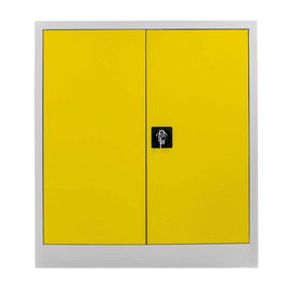 Dulap de depozitare cu incuietoare, Shelvoria, Js1003Sa, 92x100x40 cm, Otel, Gri / Galben