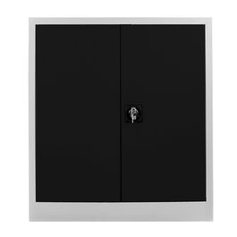 Dulap de depozitare cu incuietoare, Shelvoria, Js1003Sı, 92x100x40 cm, Otel, Gri/Negru