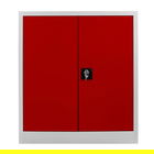Dulap de depozitare cu incuietoare, Shelvoria,  Js1003Kı, 92x100x40 cm, Otel, Gri/Roșu