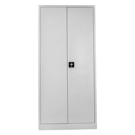 Dulap de depozitare cu incuietoare, Shelvoria, Js1008, 92x198x40 cm, Otel, Gri deschis