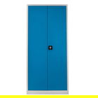 Dulap de depozitare cu incuietoare, Shelvoria, Js1008Ma, 92x198x40 cm, Otel, Gri/Albastru
