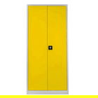 Dulap de depozitare cu incuietoare, Shelvoria, Js1008Sa, 92x198x40 cm, Otel, Gri / Galben