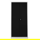 Dulap de depozitare cu incuietoare, Shelvoria, Js1008Sı, 92x198x40 cm, Otel, Gri/Negru