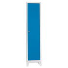 Dulap de depozitare cu incuietoare, Shelvoria, Js1009Ma, 41x185x40 cm, Otel, Gri/Albastru